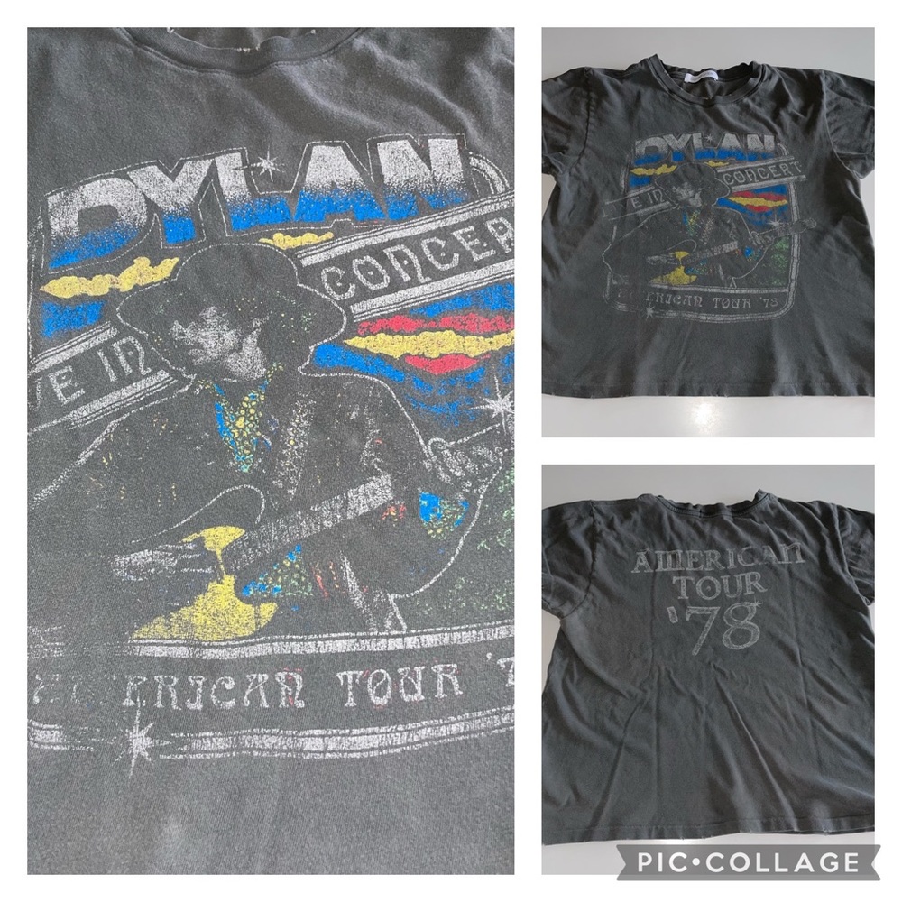 DAYDREAMER LA Women’s Retro Bob Dylan ‘78 American Tour Concert T-Shirt Size M